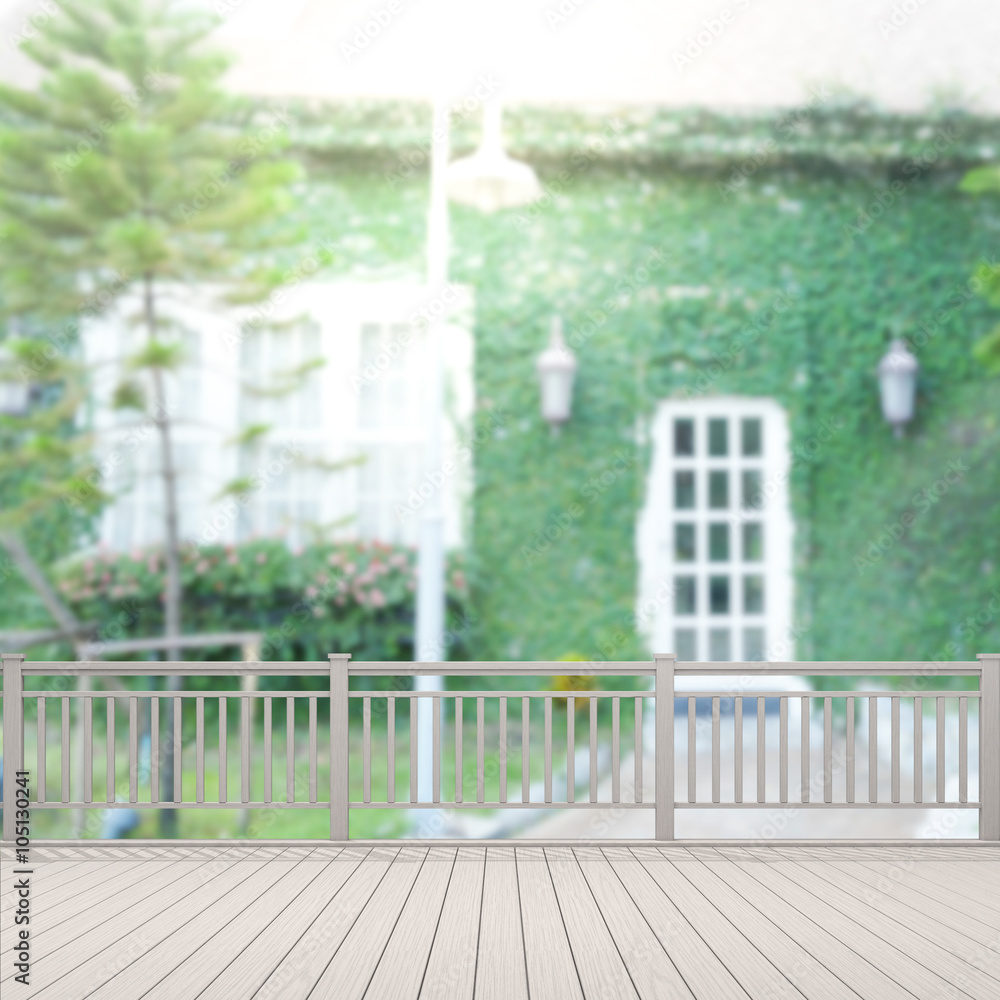 Fototapeta premium Balcony And Terrace Of The Exterior Background
