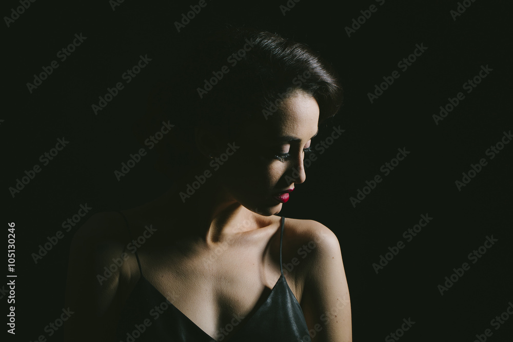 Naklejka premium Sensual retro woman