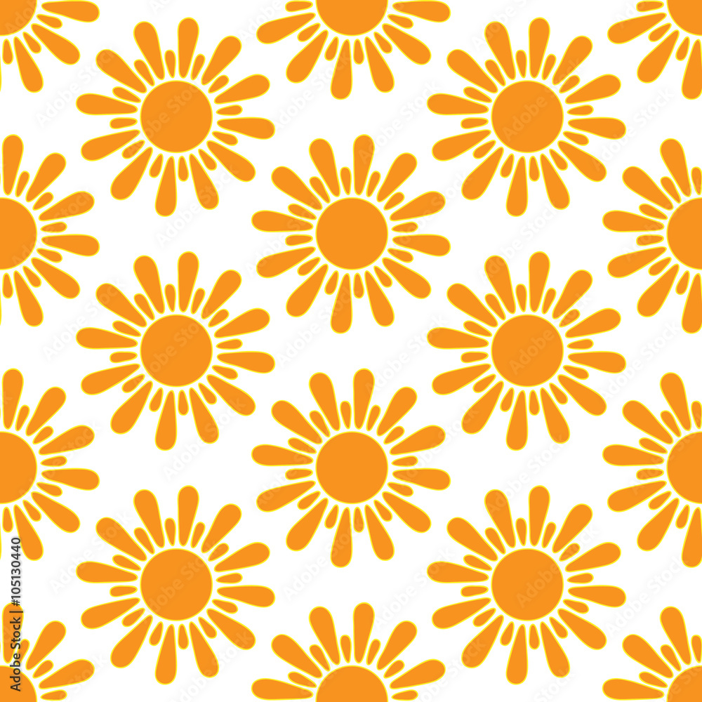 Cute seamless pattern of sun. Cute seamless pattern of sun.