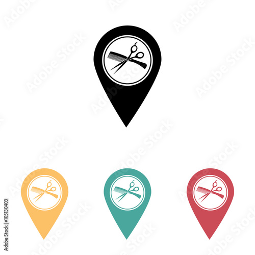 Free Download Map pointer  Hairdressers  icon - GFXLoad