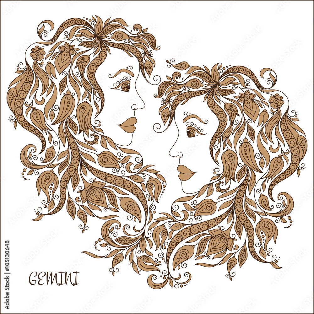 Fototapeta premium Zodiac sign - Gemini.