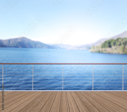 Balcony And Terrace Of Blur Nature Background