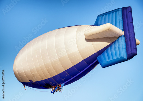 hot air airship in front of sky