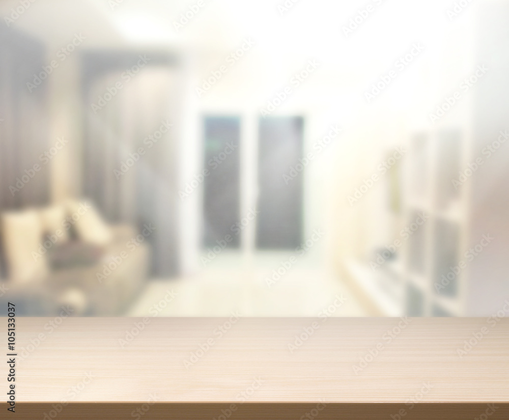 Table Top And Blur Interior of Background Table Top And Blur Interior of Background