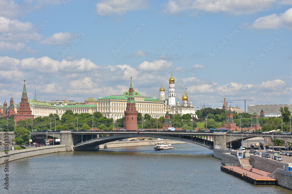 The Kremlin embankment in Moscow.