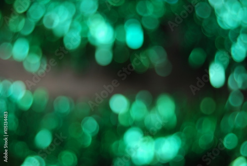 Green blurred lights - framed. Close-up