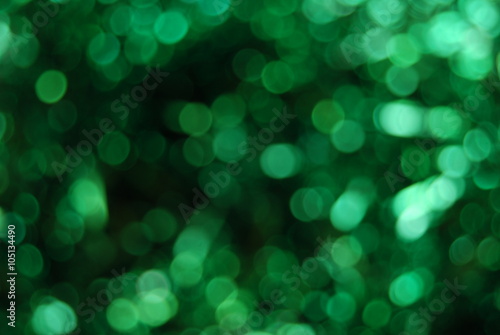 Green blurred lights - close-up