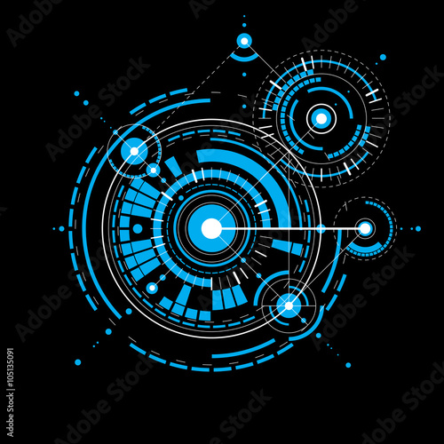 Technical plan, abstract engineering draft for use in graphic an
