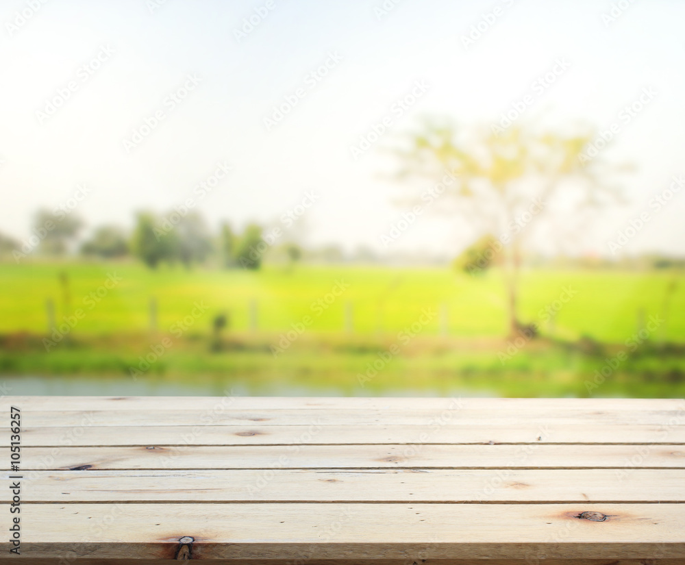 Table Top And Blur Nature of Background