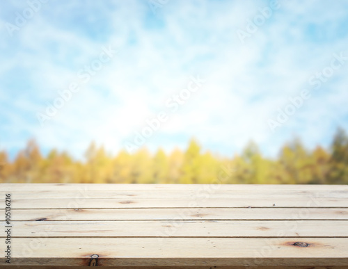 Table Top And Blur Nature of Background