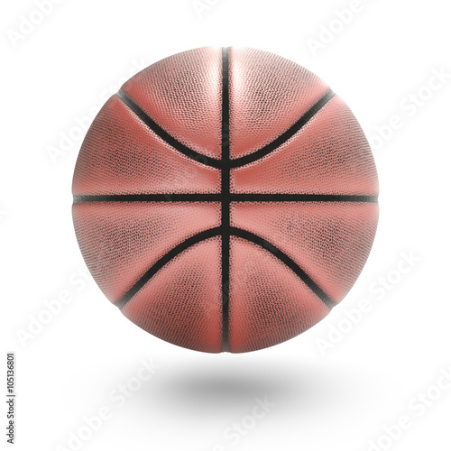 Basketball isolated on white background with clipping path