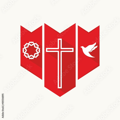 Church logo. Christian symbols.