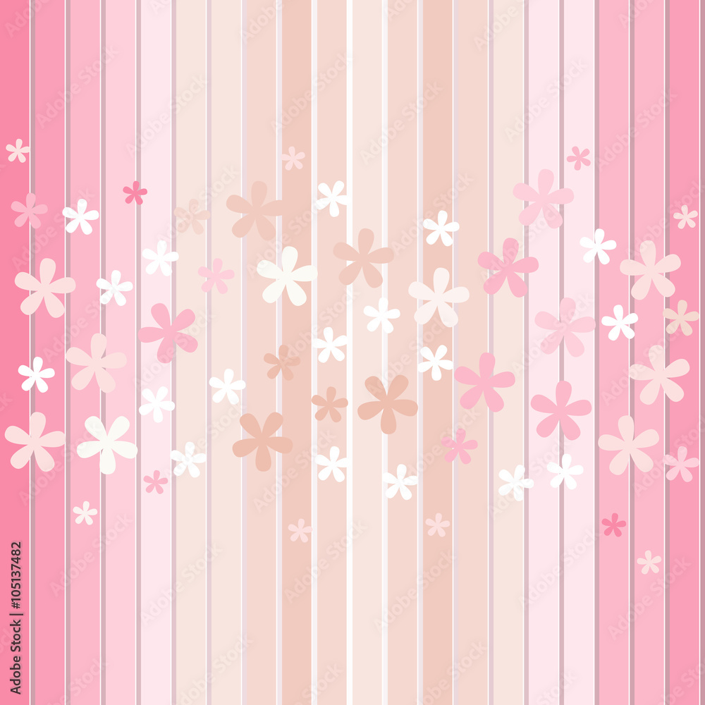 Romantic seamless pattern of stripes and flowers. Romantic seamless pattern of stripes and flowers.