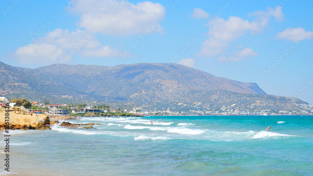 The shore of the Aegean Sea.