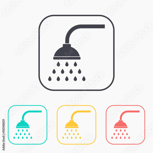 icon of shower color set