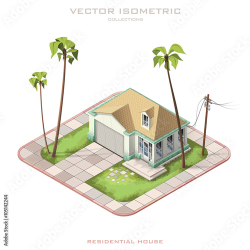 Vector isometric Residential House