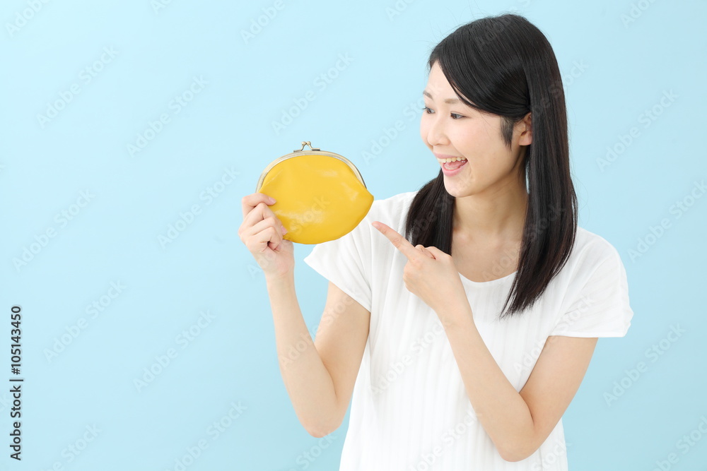 お財布・若い女性