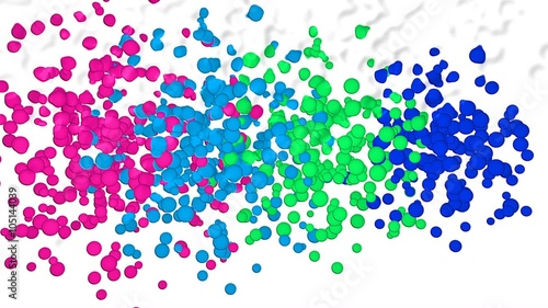 Exploding Colores Particles