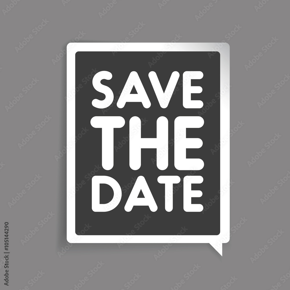 Save the date vector label
