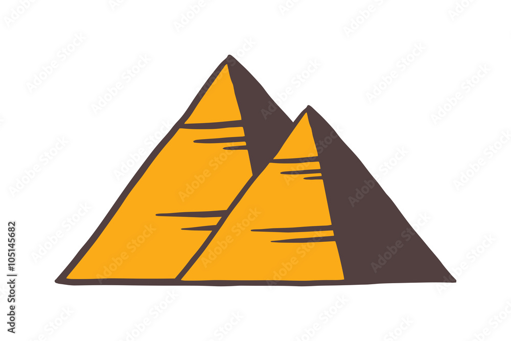 Egypt pyramids vector illustration