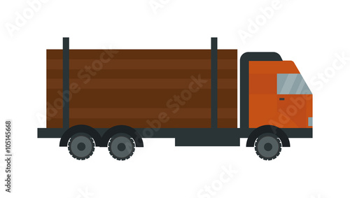 Timber truck vector illustration.