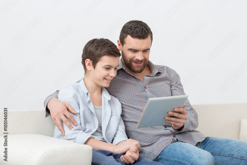Pretty friendly family is spending time together Pretty friendly family is spending time together