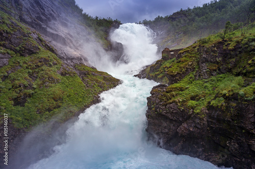 Waterfall Kjosfossen  Flamsbana  Norway