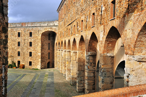 walls of the fortress in Savona