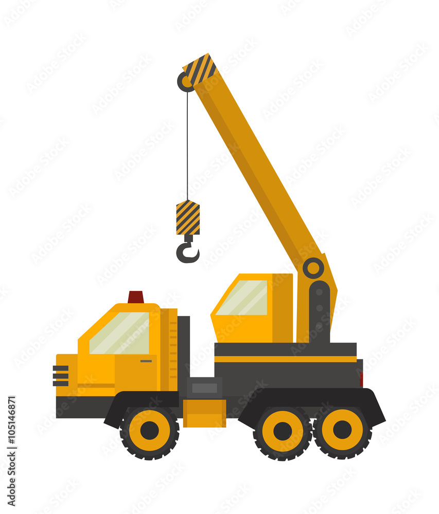 Crane truck vector illustration