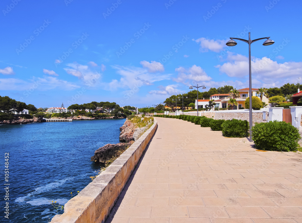 Coastline of Ciutadella on Minorca