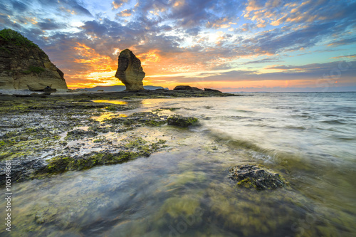 Photography Sunset at Batu Payung (Umbrella Beach) at Lombok, Indonesia