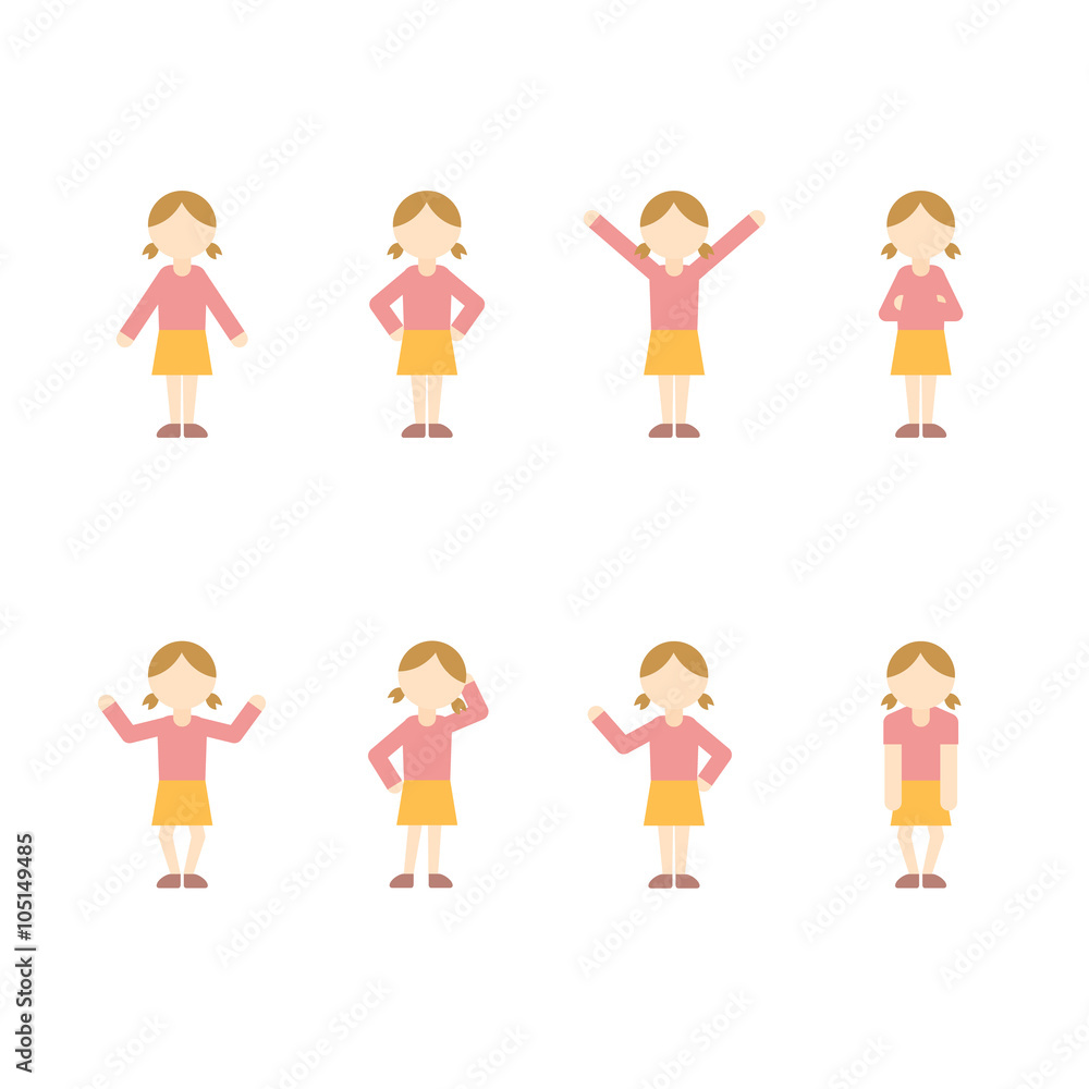 フラット アイコン 人物 女の子 フラット アイコン 人物 女の子