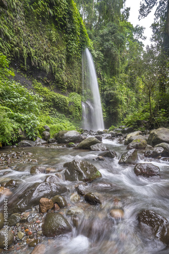 Tiu Kelep waterfall near Rinjani, Senaru, Lombok, Indonesia, Southeast Asia.