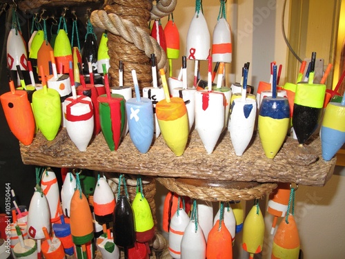 
Colorful Lobster Buoys