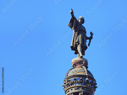 Columbus Monument in Barcelona photo