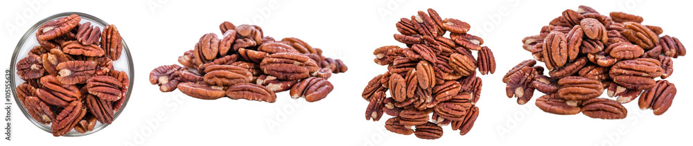 Pecan Nuts isolated on white Pecan Nuts isolated on white