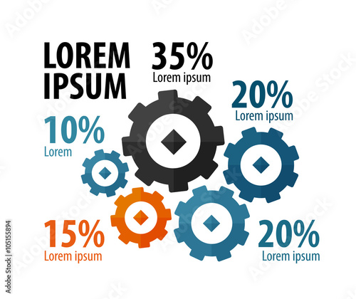 business infographics. gears. vector illustration