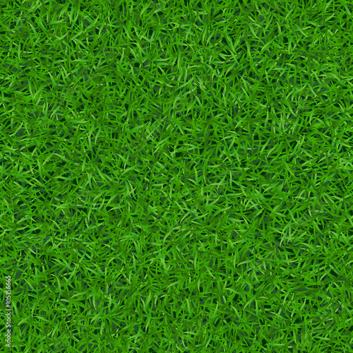 Green grass seamless pattern. Background lawn nature. Abstract field texture. Symbol of summer, plant, eco and natural, growth. Meadow design for card, wallpaper, wrapping, textile Vector Illustration
