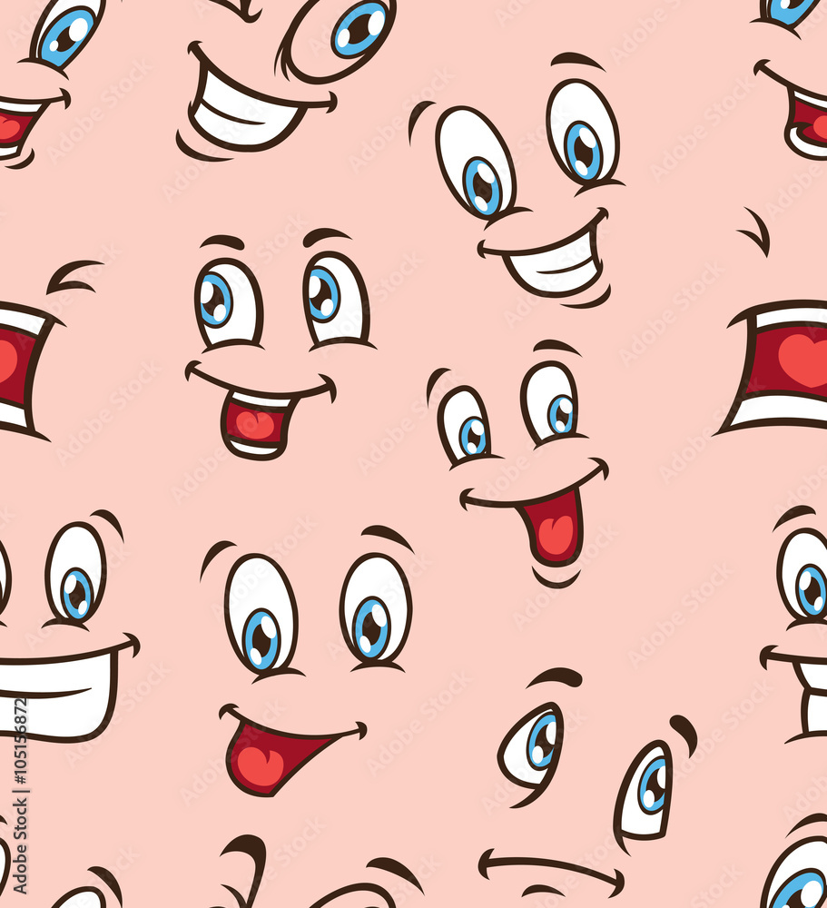 cartoon face seamless background cartoon face seamless background