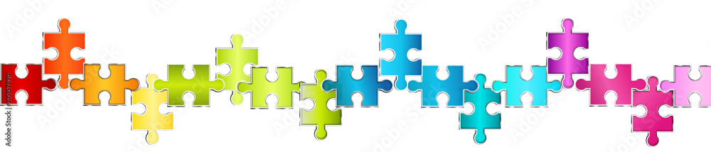 puzzle banner band regenbogen Verbindung bunt puzzle banner band regenbogen Verbindung bunt