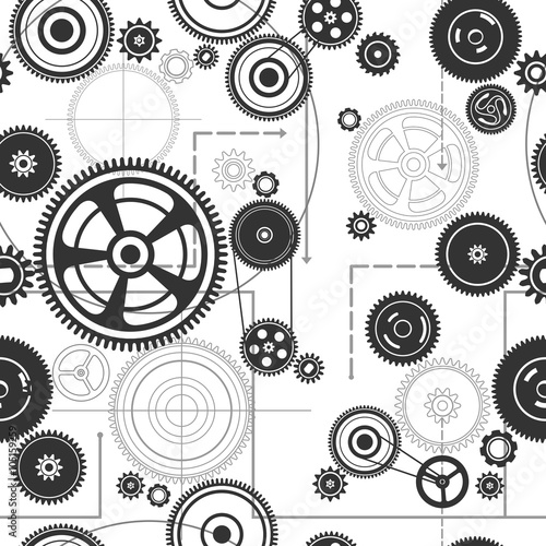 seamless gearwheel mechanism background