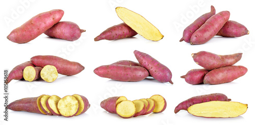 Fotografía sweet potato isolated on the white background