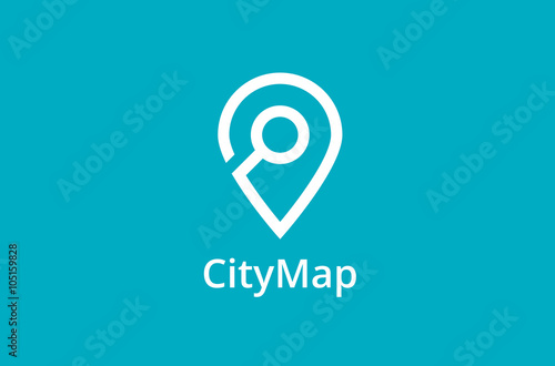 Map Point Location Logo. City locator design vector template. Pin maps symbol vector . Gps icon design vector. Simple clean design