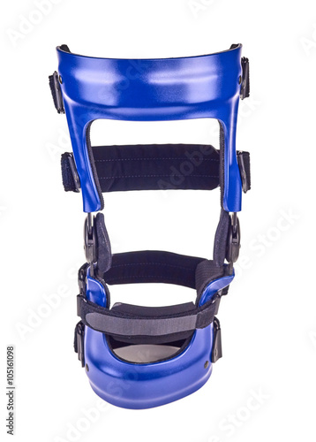 Blue rigged knee brace