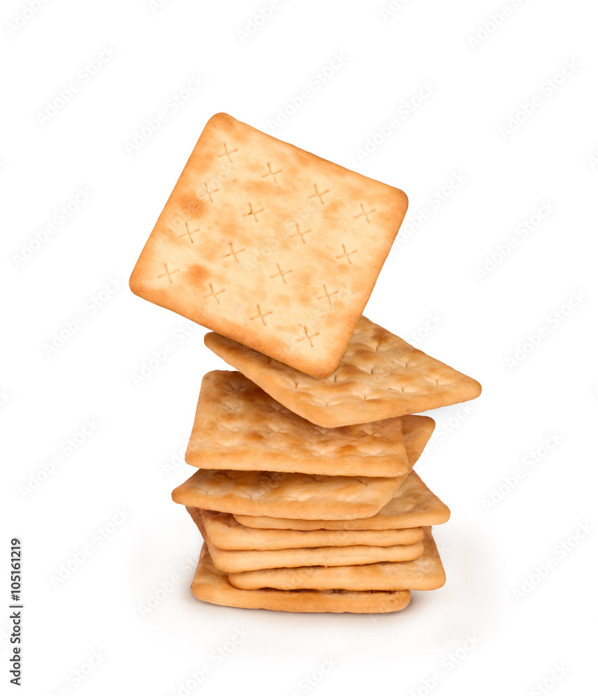 Cracker isolated on white