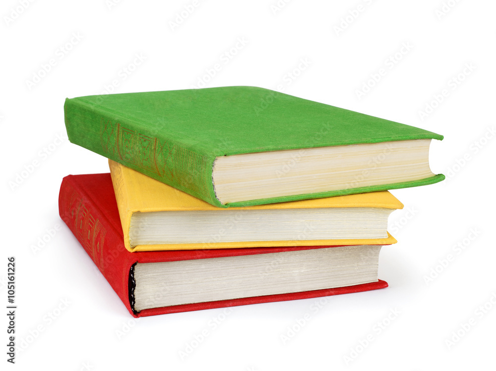 stack of Old books isolated on white stack of Old books isolated on white