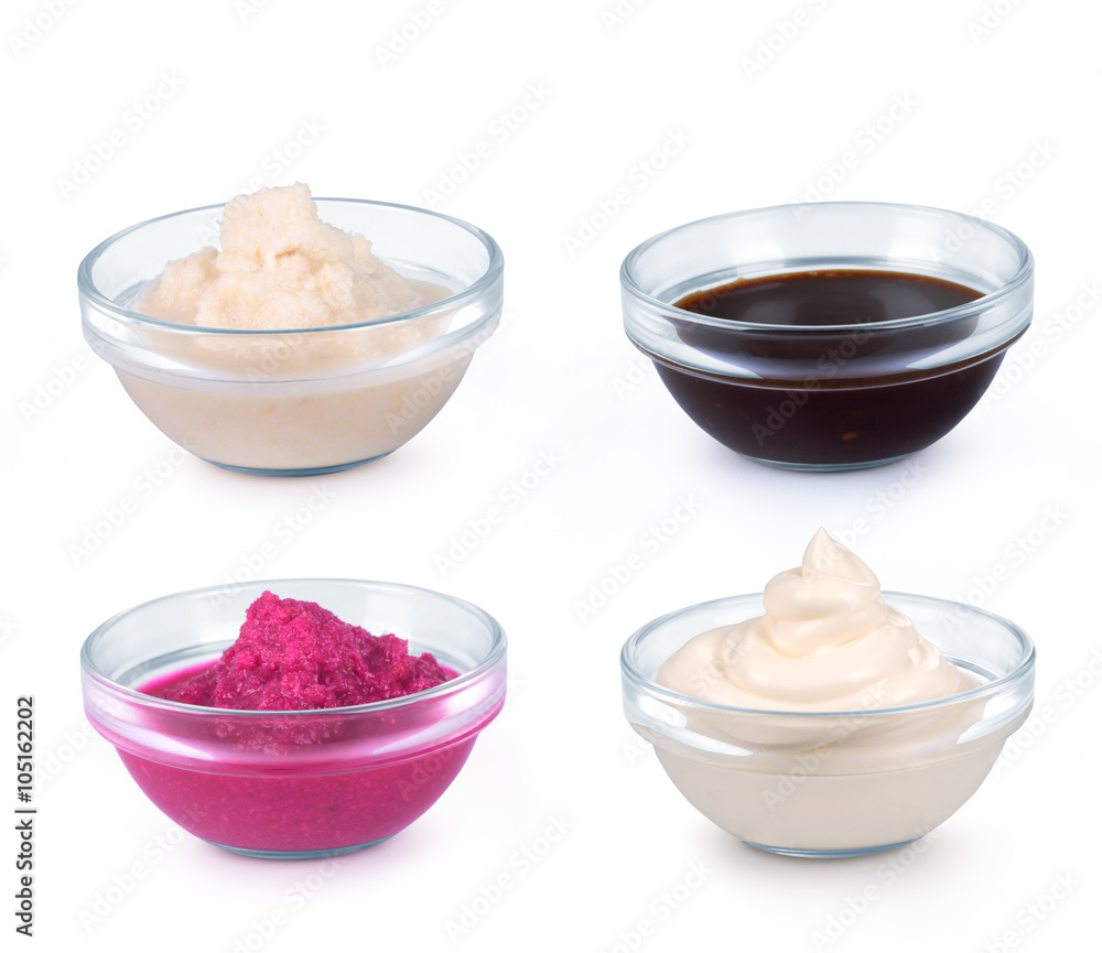Mayonnaise, horseradish, soy sauce Mayonnaise, horseradish, soy sauce