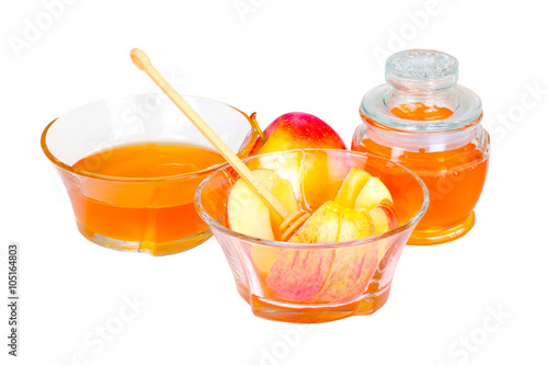 Apple and honey photo