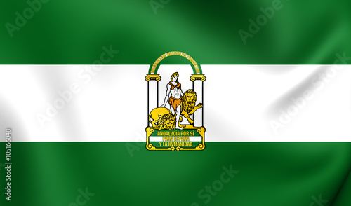 Flag of the Andalusia, Spain.