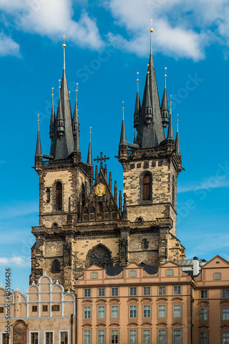 Obraz na płótnie Teynkirche in Prag w salonie
